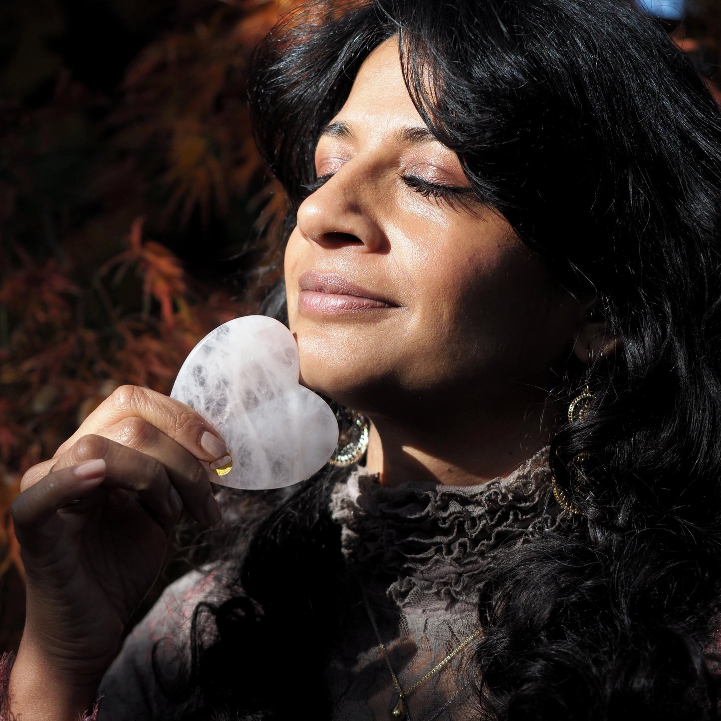 Gua Sha Lift Heart Rose Quartz - Bodhi Naturae